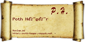 Poth Hágár névjegykártya